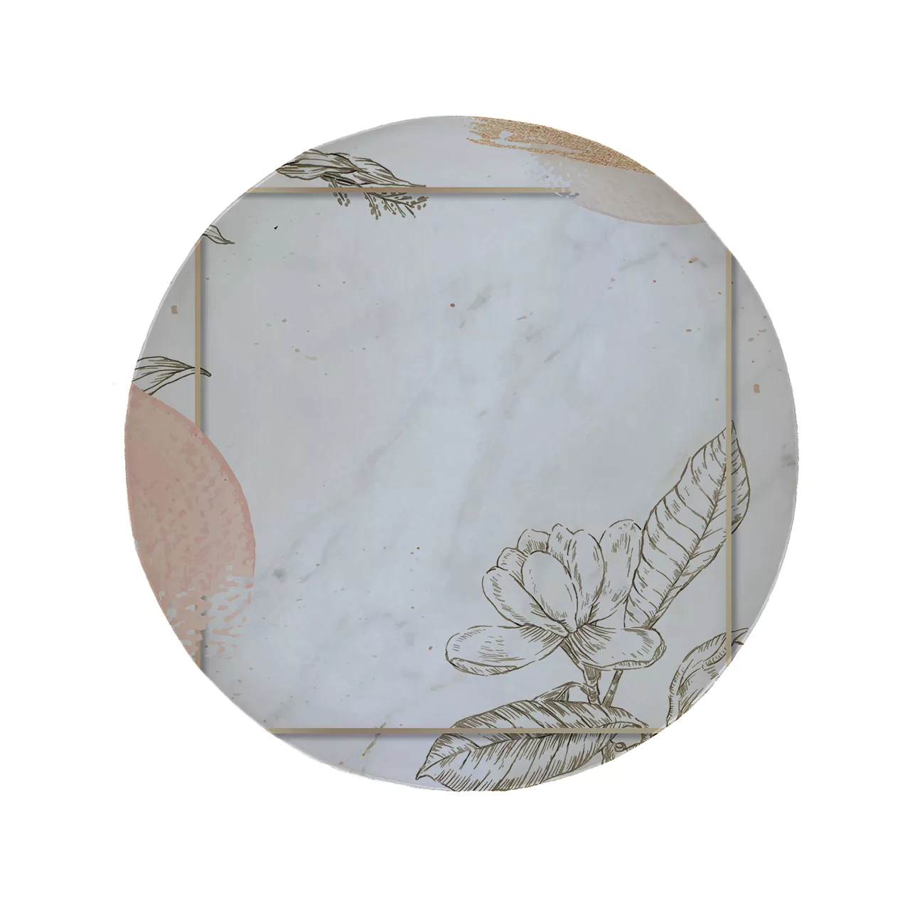 پادری مدل دایره طرح گل کد 8523 سایز 90 × 90 سانتی متر