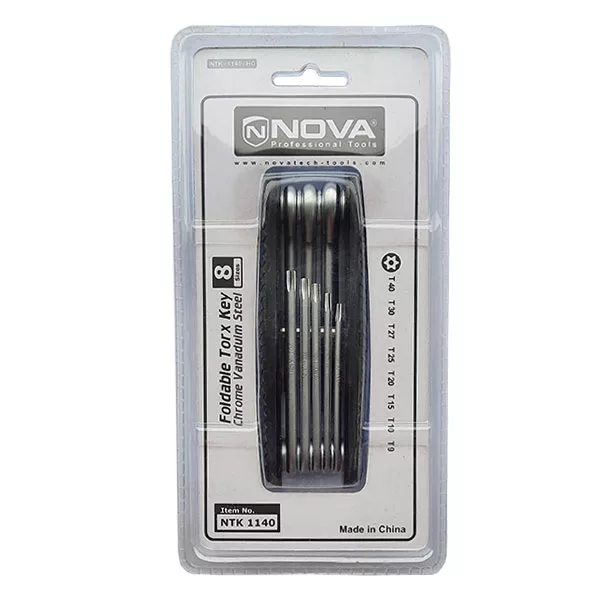 مجموعه 8 عددی آچار آلن ستاره ایی مدل NTK-1140 سایز T9 تا T40