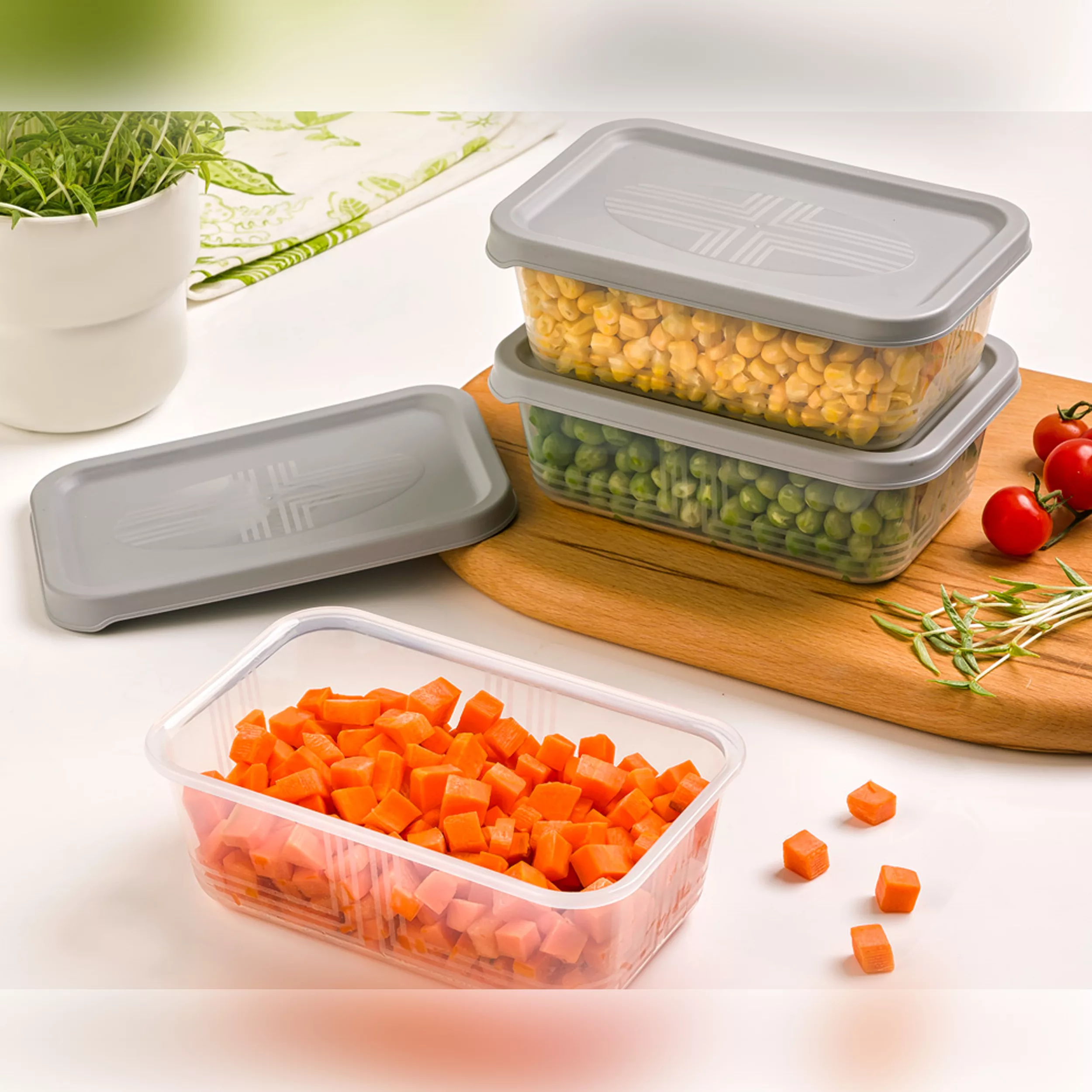 ظرف نگهدارنده لیمون مدل چندکاره MP-550cc مجموعه سه عددی