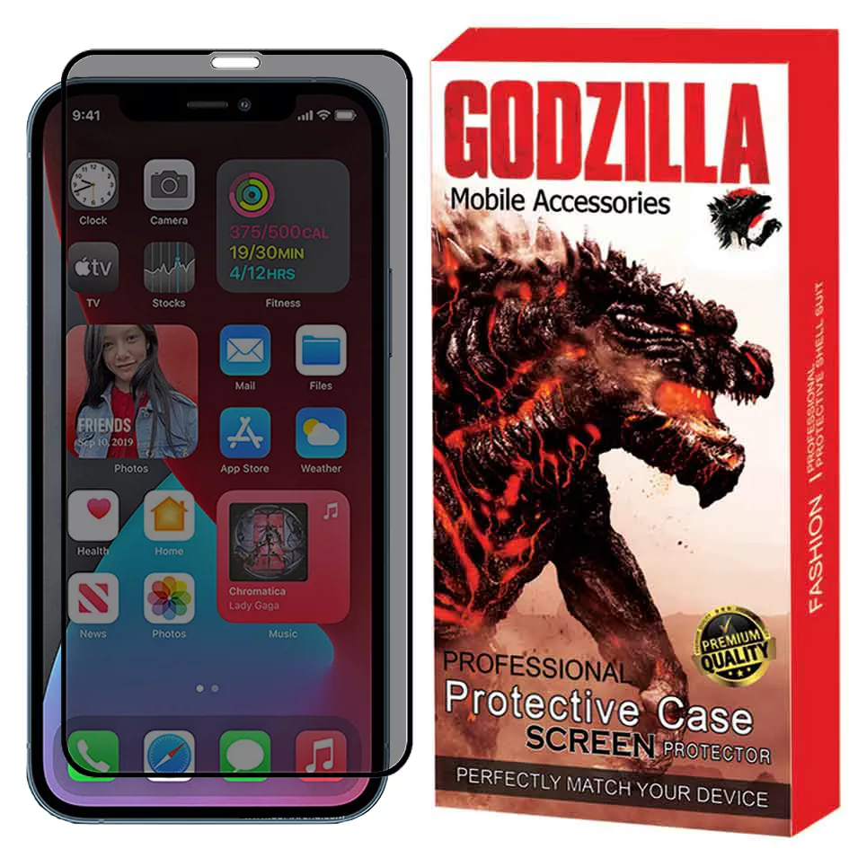 محافظ صفحه نمایش حریم شخصی گودزیلا مدل GGP مناسب برای گوشی موبایل اپل iphone 12 Pro Max