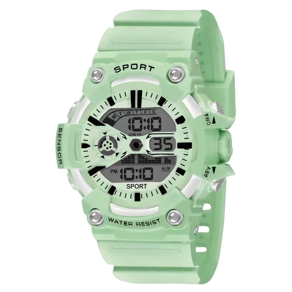 ساعت مچی دیجیتال مدل تک زمانه بند پیو کرنومتر دار کد a۲