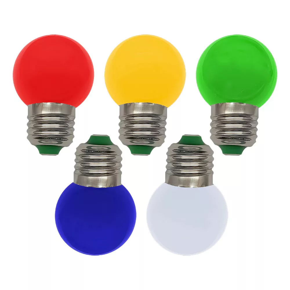 لامپ ال ای دی 1.5 وات مدل رنگی پایه E27 بسته 5 عددی