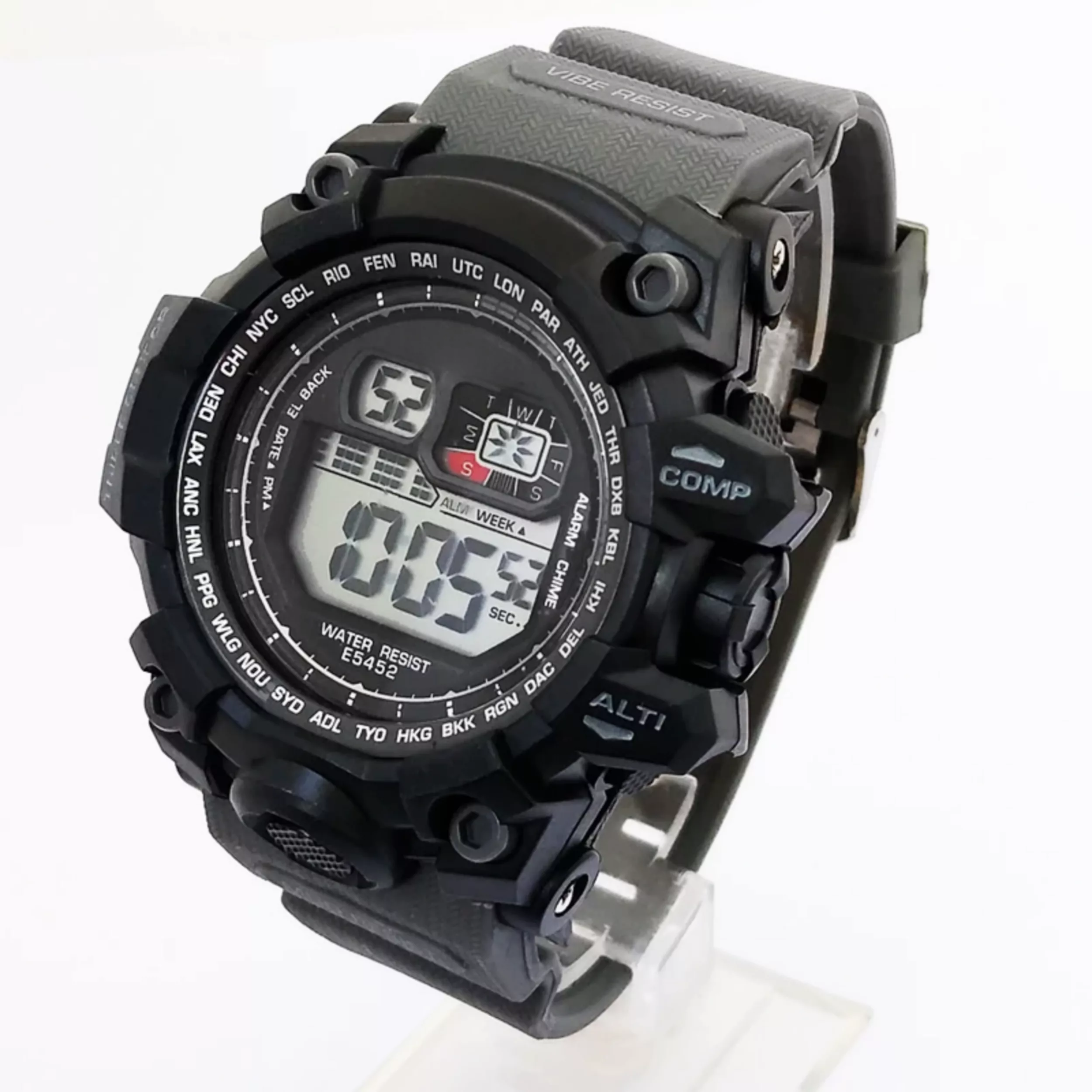 ساعت مچی دیجیتال مدل تک زمانه کرنوگراف بند پیو کد EM3