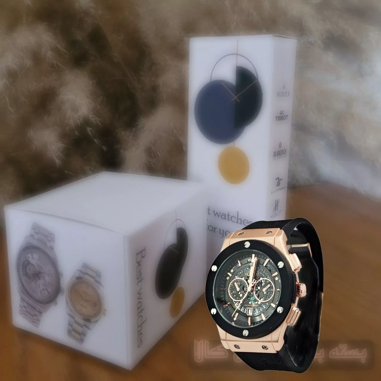 ساعت مچی عقربه‌ای مردانه  مدل اسکلتون بیگ بنگ رینگ دار 03