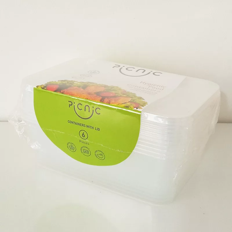 ظرف نگهدارنده پیکنیک مدل 750cc بسته 6 عددی