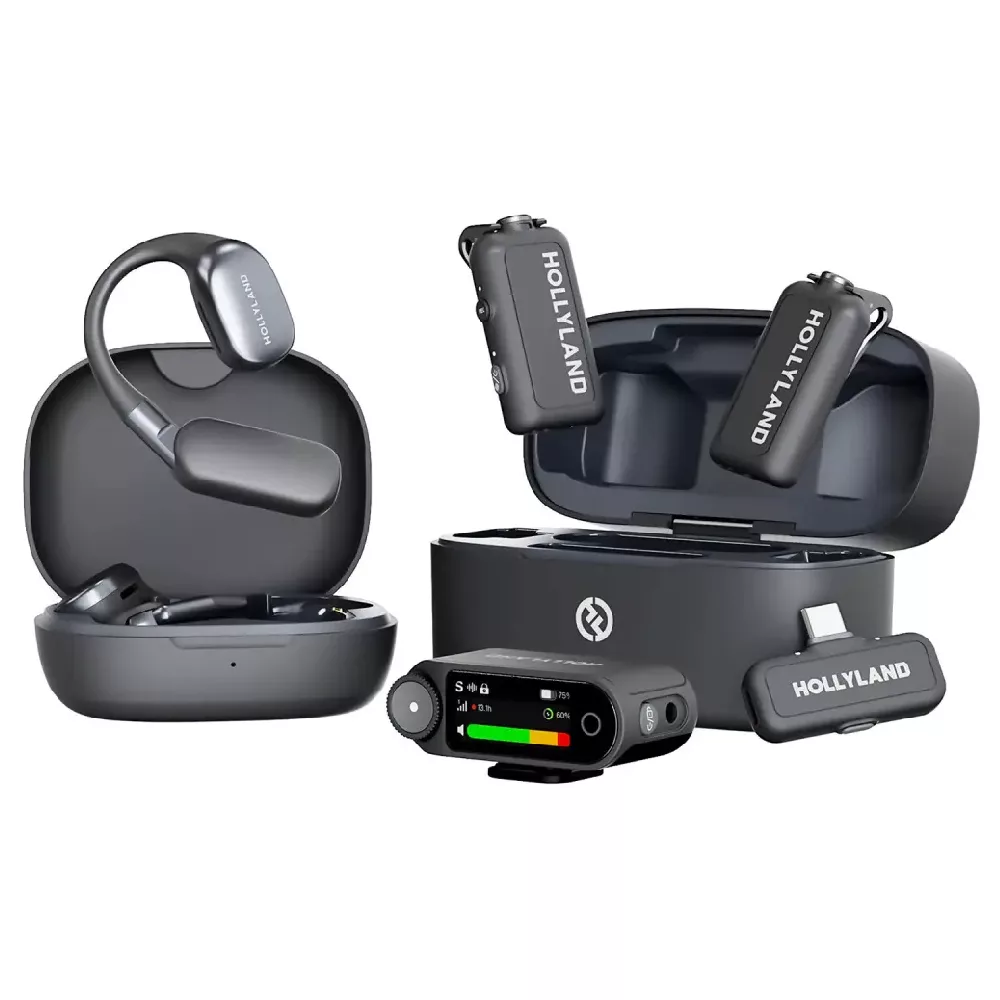 ست میکروفن بی سیم هالی لند مدل LARK MAX 2 Ultimate Combo با درگاه اتصال تایپ سی ، لایتنیگ ، جک 3.5