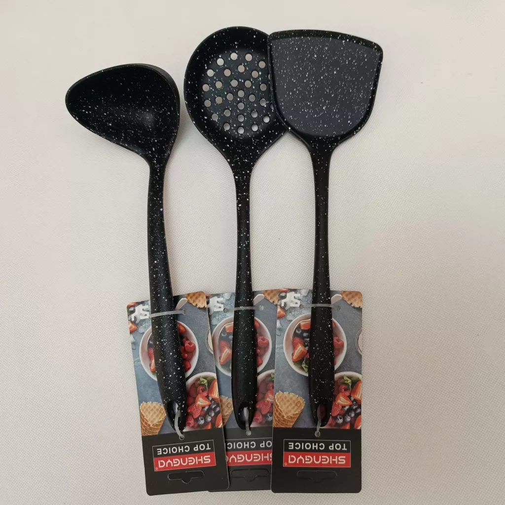 سرویس کفگیر و ملاقه 3 پارچه شنگیا مدل سیلیکونی کد 000