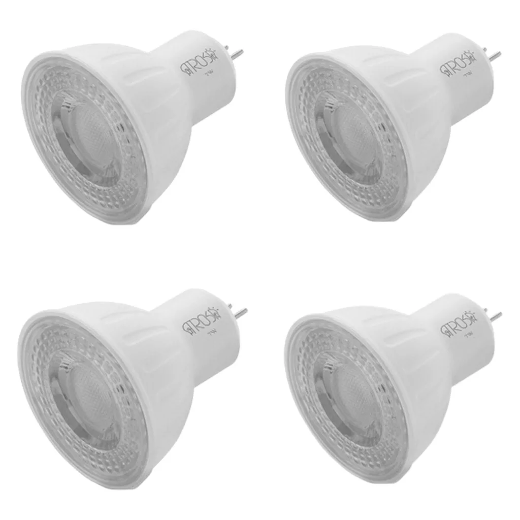 لامپ ال ای دی 7 وات آتروسا مدل هالوژنی پایه GU5.3 مجموعه 4 عددی