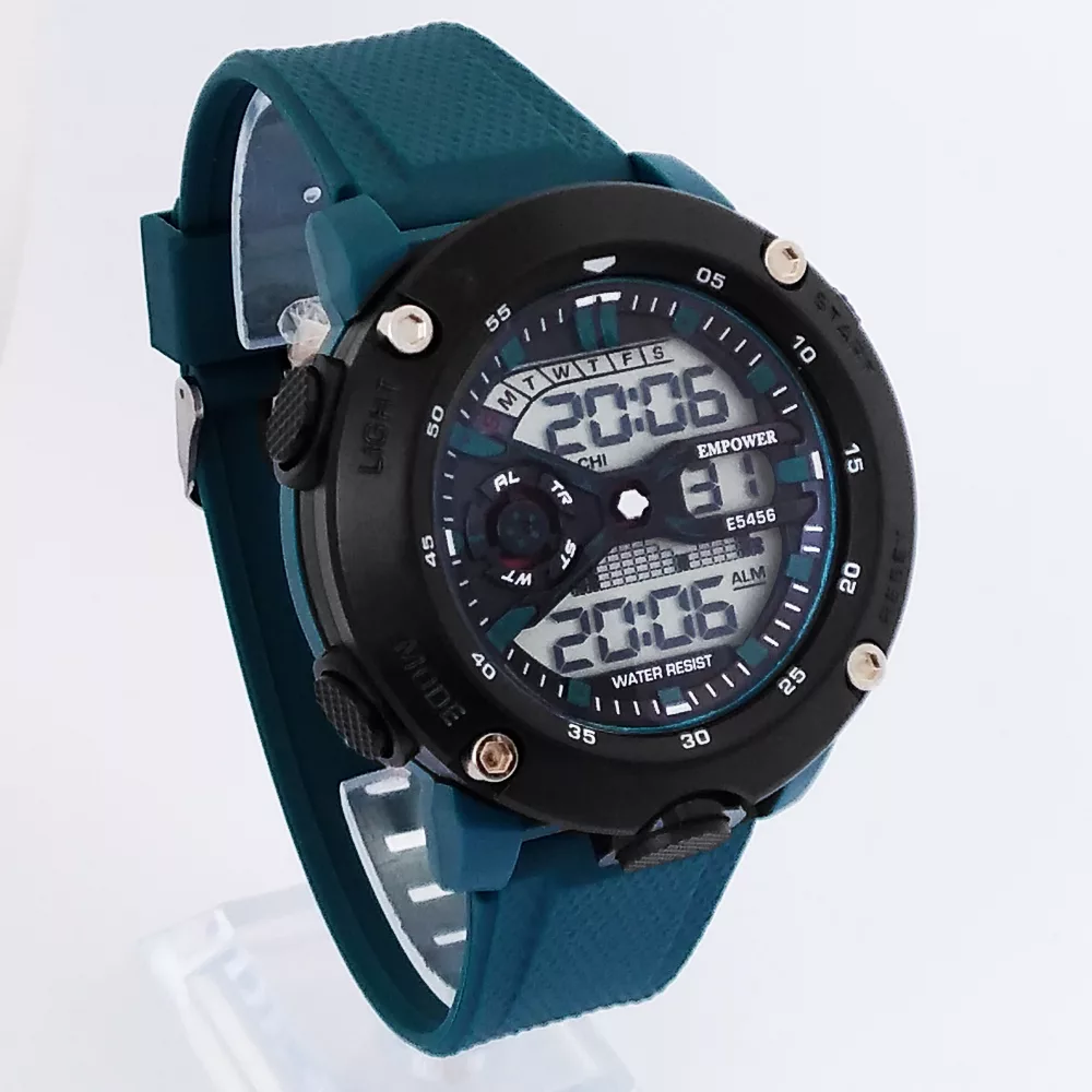 ساعت مچی دیجیتال مردانه امپاور مدل ورزشی اسپرت ضدآب SPORT چراغدار استخری کد 9801