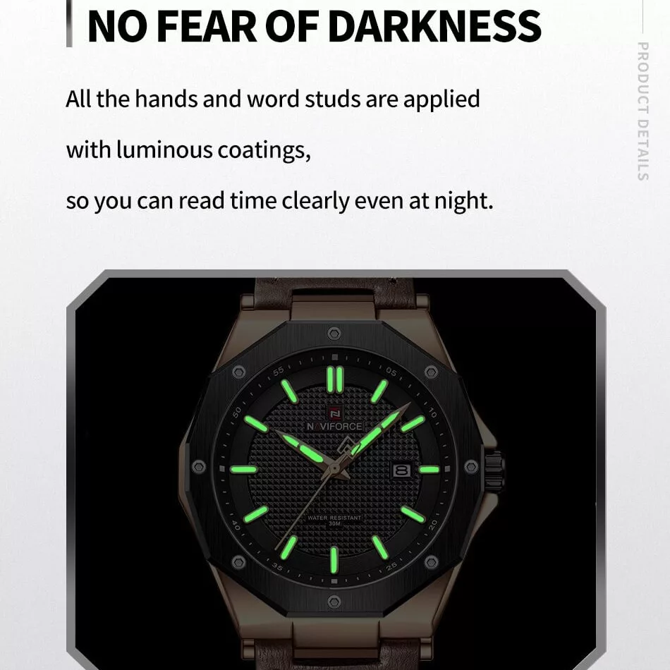 ساعت مچی عقربه‌ای کوارتز مردانه نیوی فورس مدل nf9200