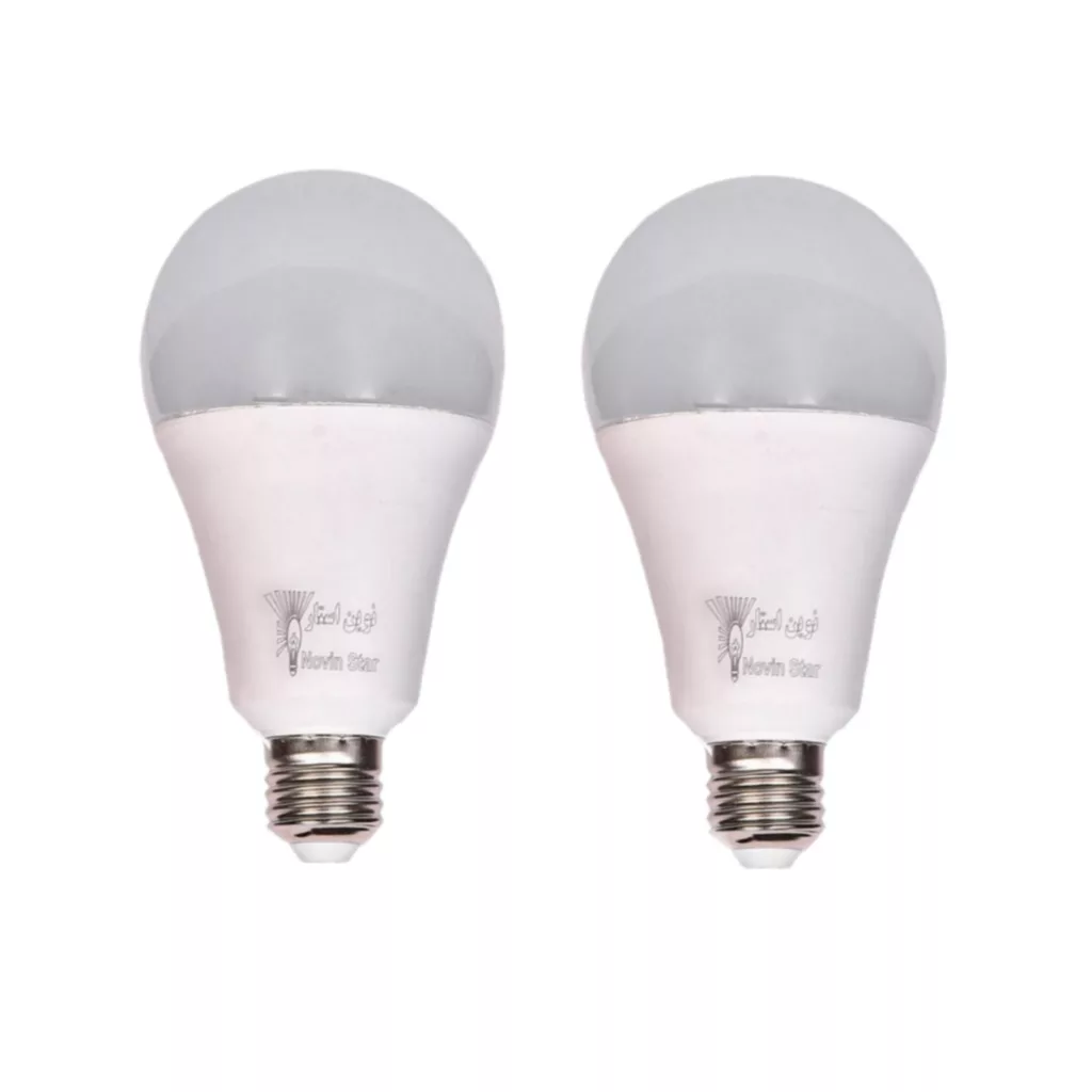 لامپ ال ای دی ۱۲ وات نوین استار کد A65h پایه E27 بسته ۲ عددی