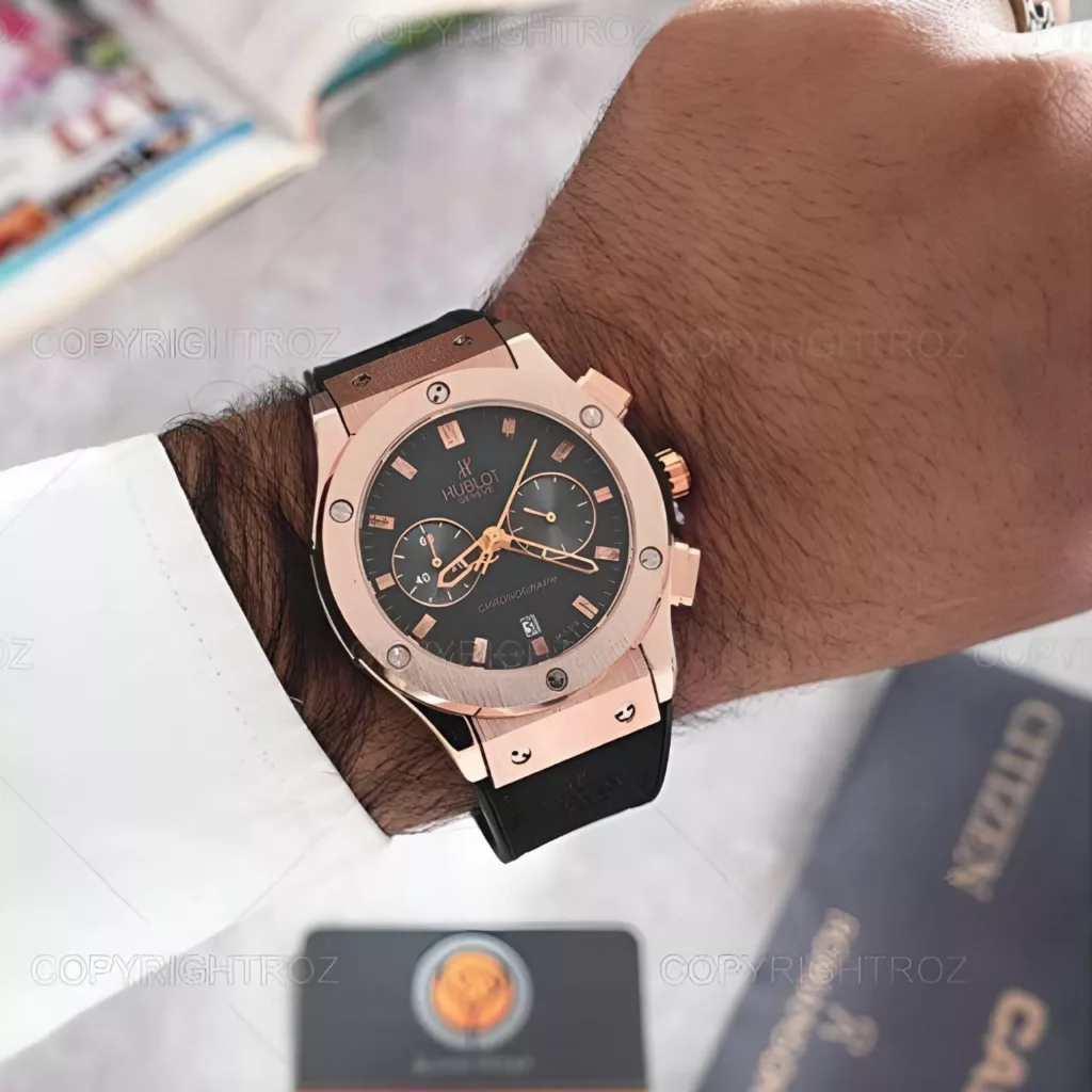 ساعت مچی عقربه‌ای مردانه مدل Hub_سه موتور فعال کورنوگراف03