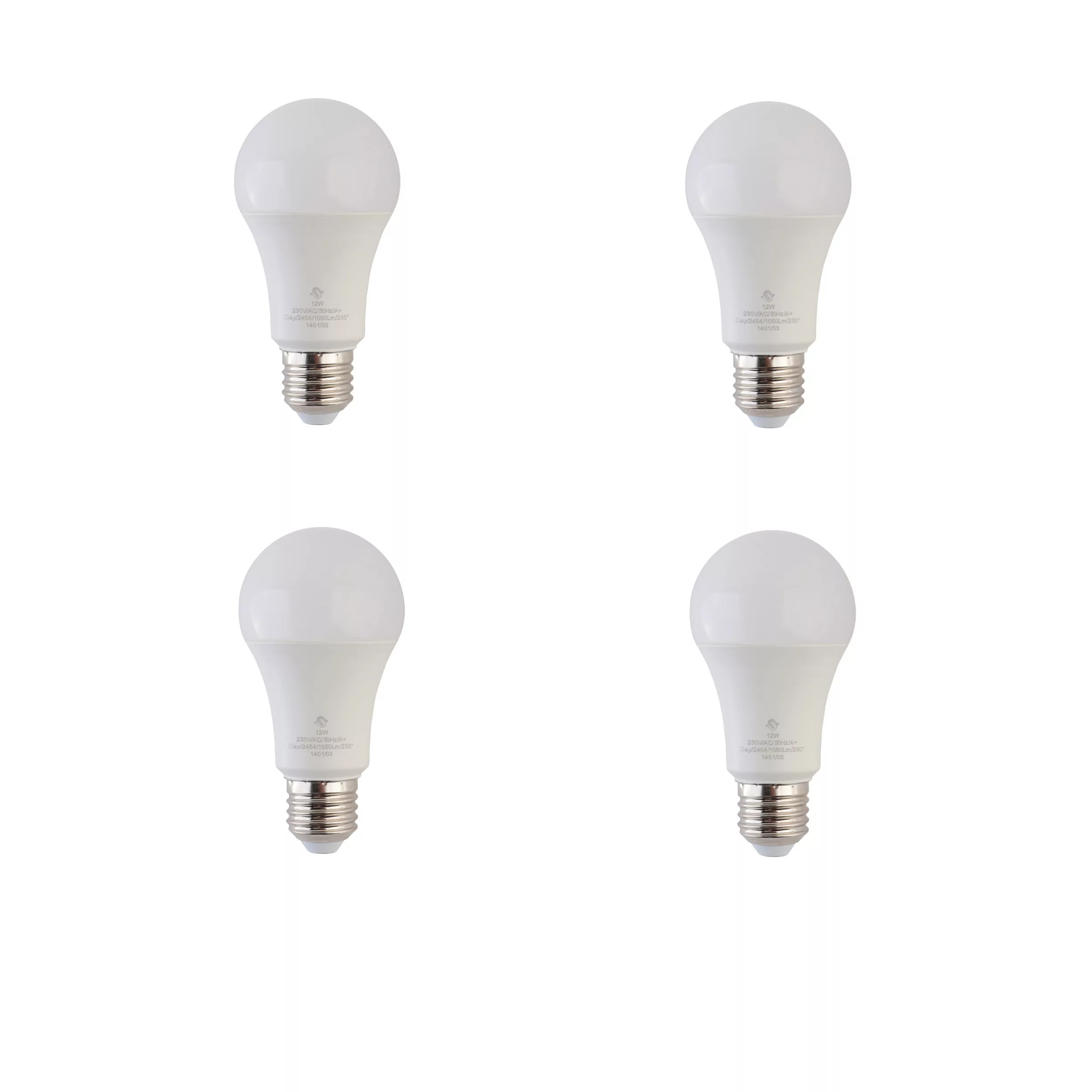 لامپ ال ای دی 12 وات پارس شوان مدل H-12 پایه E27 مجموعه چهار عددی