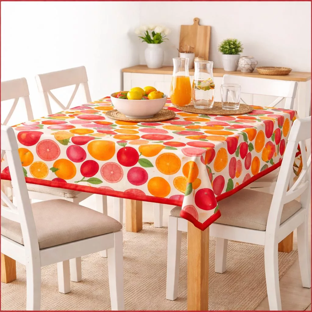 سفره ۸ نفره مدل میوه ای رنگین کمانی ۶۷۰ سایز ۱۴۰*۱۰۰سانتیمتر