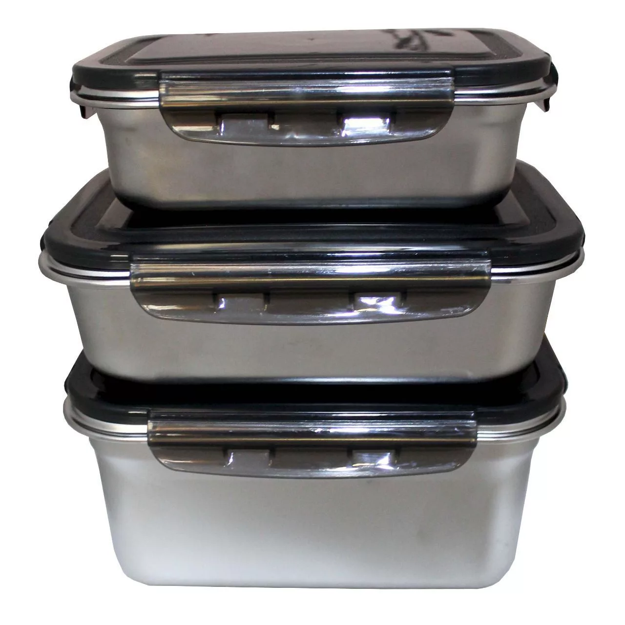 ظرف نگهدارنده غذا مدل مستطیل بسته سه عددی