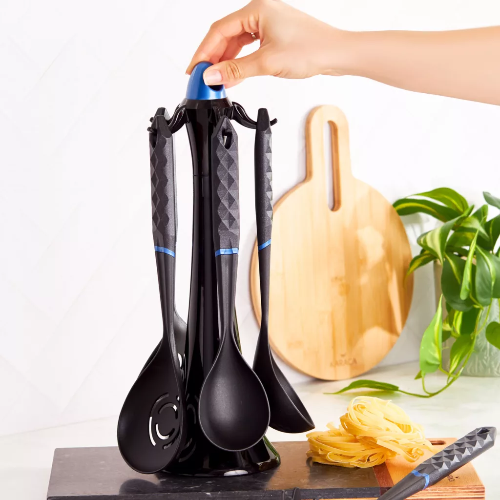 سرویس کفگیر و ملاقه 6 پارچه کاراجا مدل DIAMOND BLUE