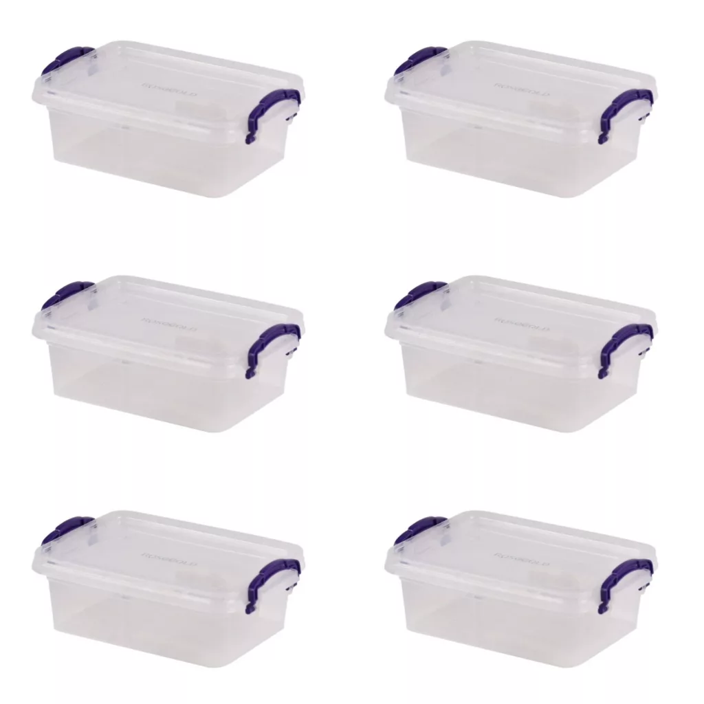 ظرف نگهدارنده رزگلد مدل فریزری قفلی 3 بسته 6 عددی