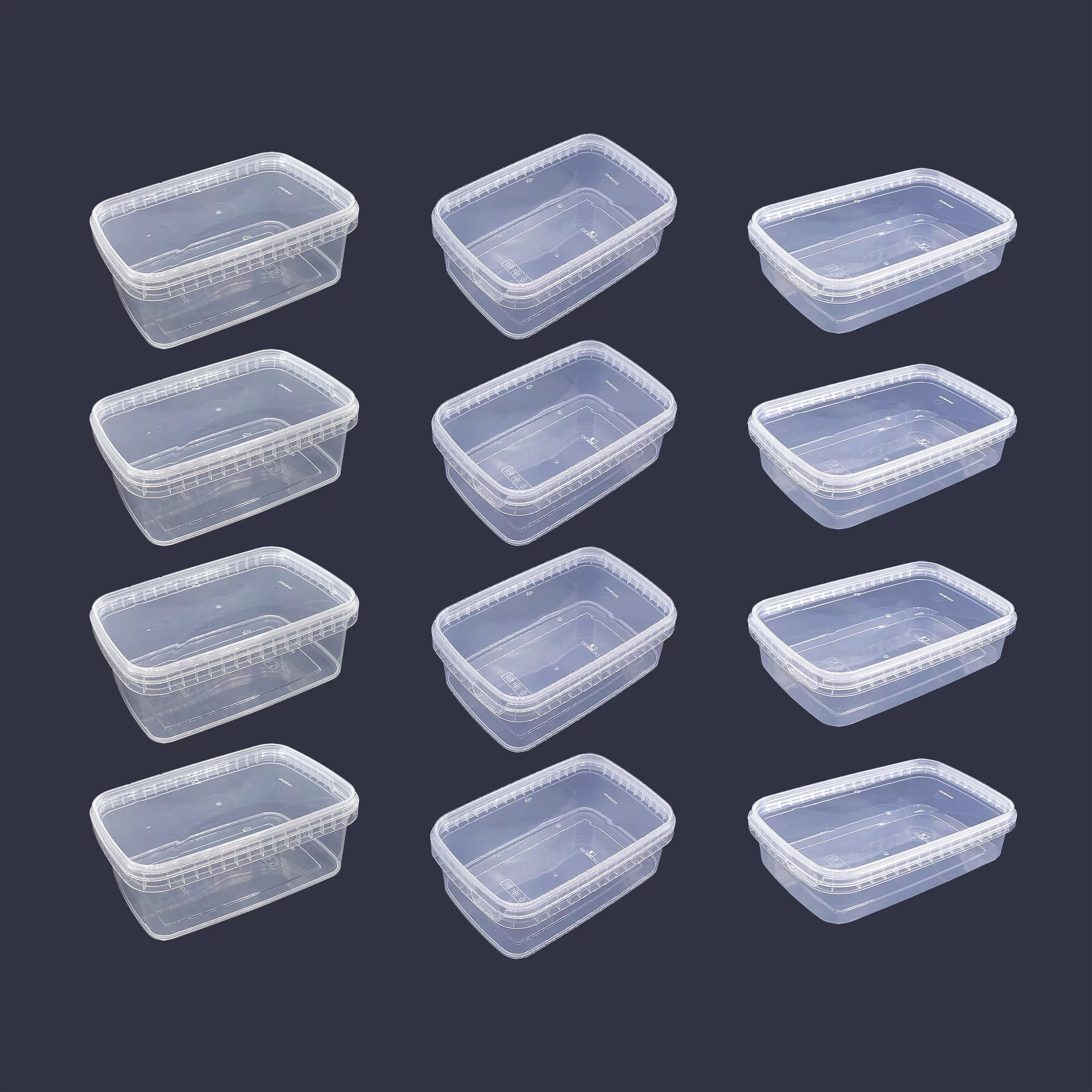 ظرف نگهدارنده مدل فریزری پلمپ شونده کد 700-1000-1200 بسته 12 عددی