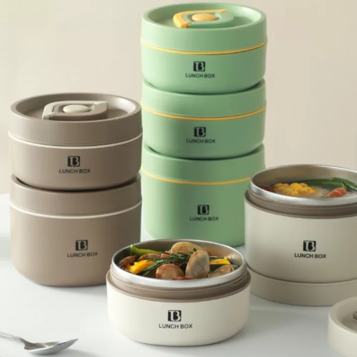 ظرف غذا مدل دایره ای کد 003 مجموعه سه عددی به همراه کیف