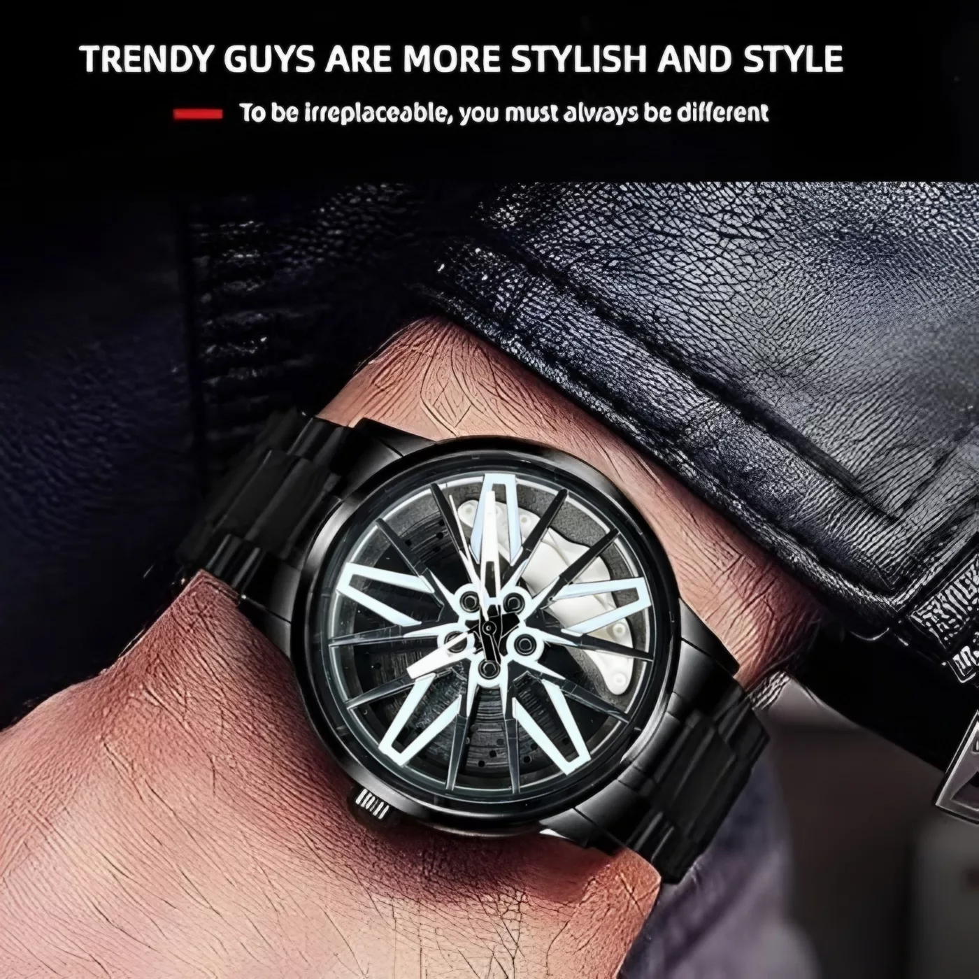 ساعت مچی عقربه‌ای کوارتز مردانه مدل اسپرت صفحه رینگ چرخان کد Sh۳