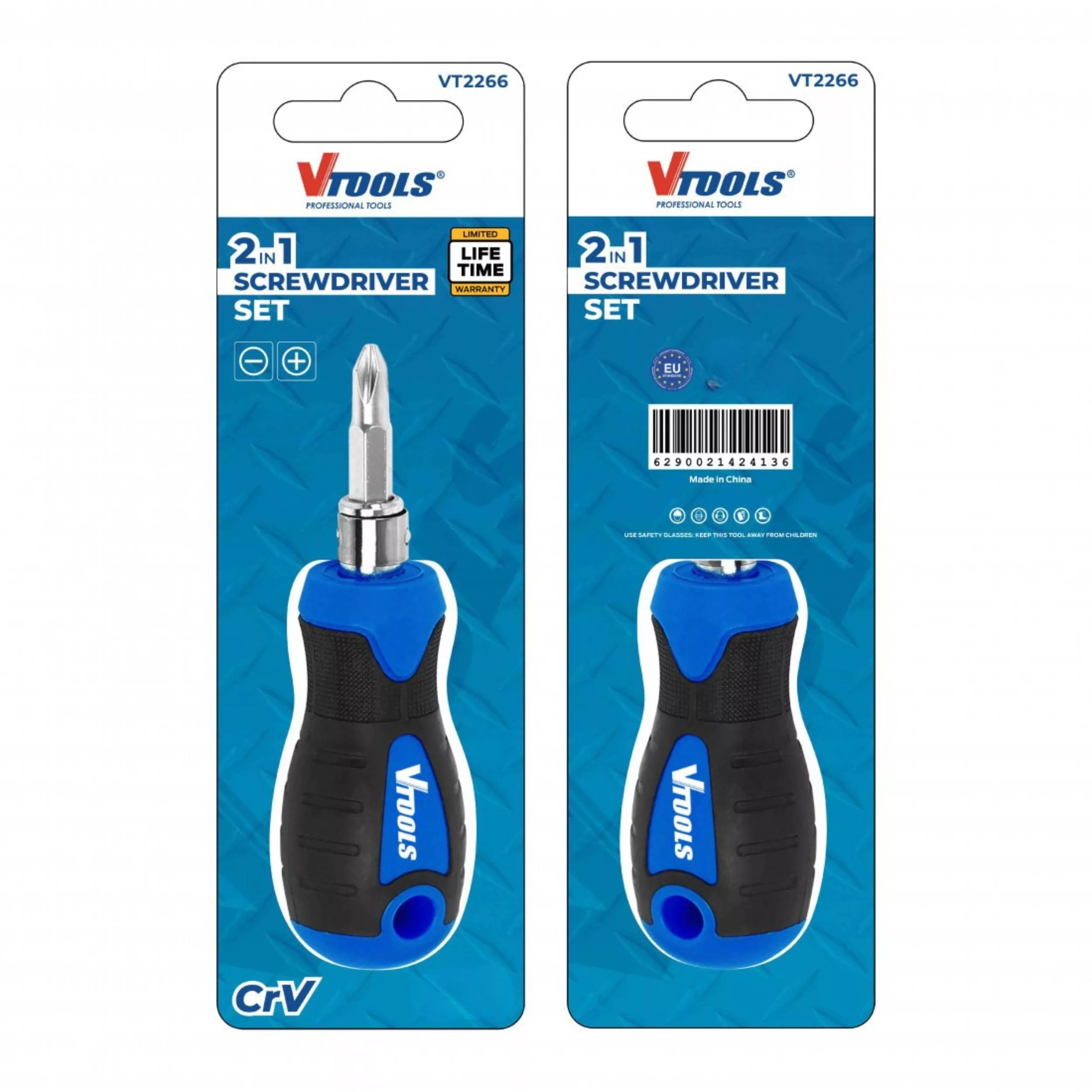 پیچ گوشتی وی تولز مدل 2 در 1 کد VT2266 سایز 6.35 میلی‌متر