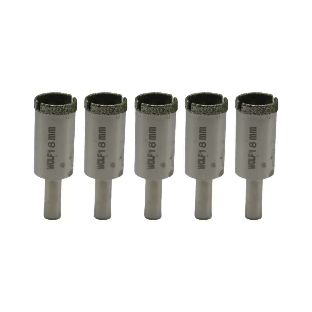 مته گرد بر شیشه ولف مدل YP-018 سایز 18 میلی متر مجموعه 5 عددی