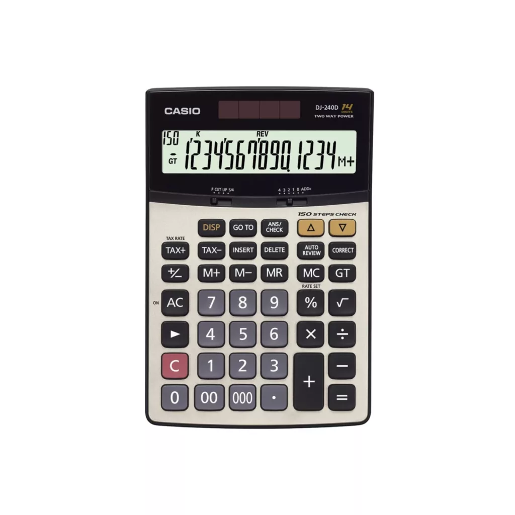 ماشین حساب کاسیو مدل DJ-240 کد PKHT-014-4