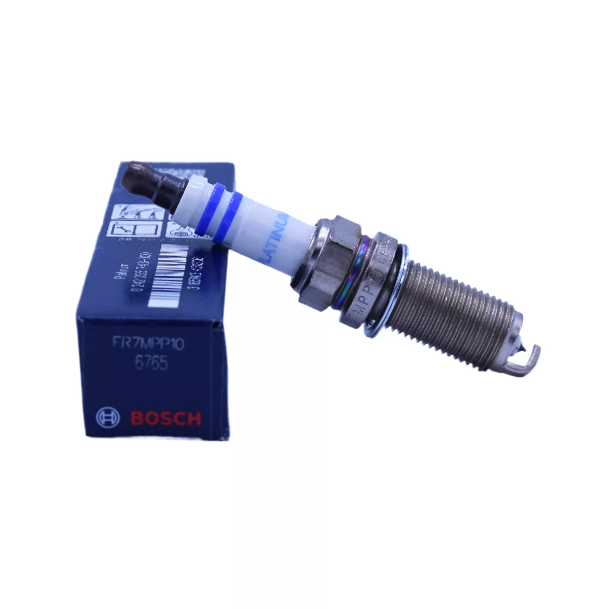 شمع خودرو بوش مدل تک پلاتین سوزنی پایه بلند کد 6765-FR7MPP10 بسته 4 عددی