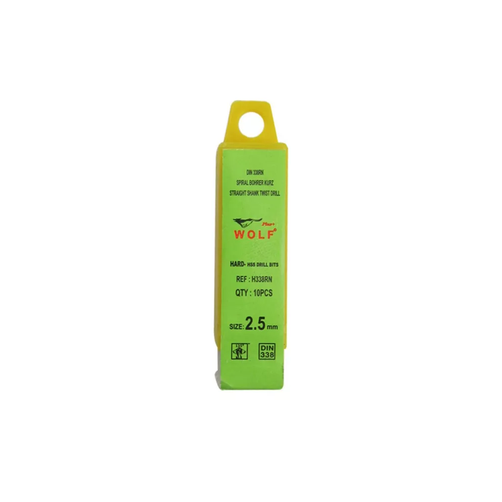 مته آهن ولف مدل HSS-5.5-2.5 کد 0089 سایز 2.5 میلیمتر بسته 10 عددی