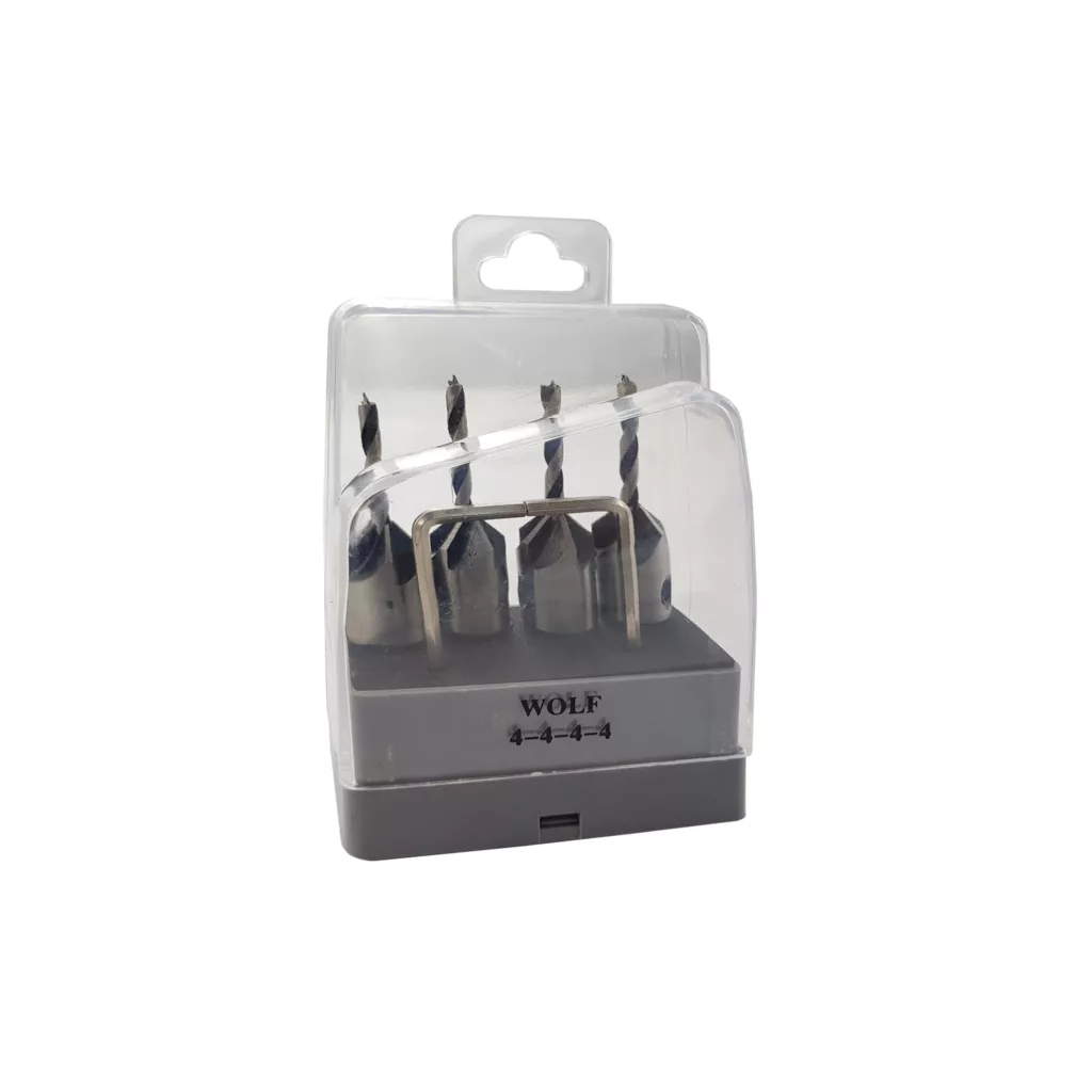 مته خزینه ولف کد WOLF 0305 سایز 4 میلیمتر مجموعه 4 عددی