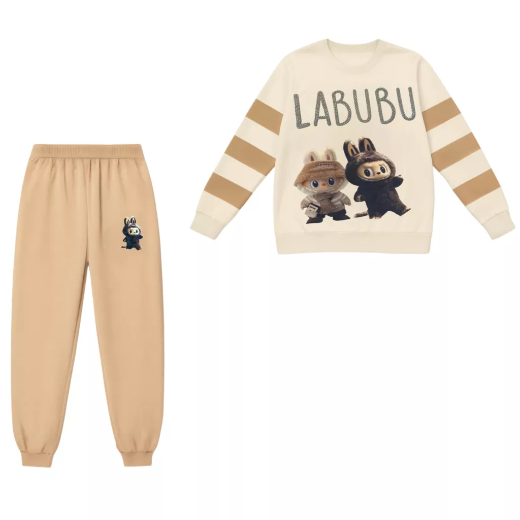 ست سویشرت و شلوار راحتی زنانه مدل labubu9899