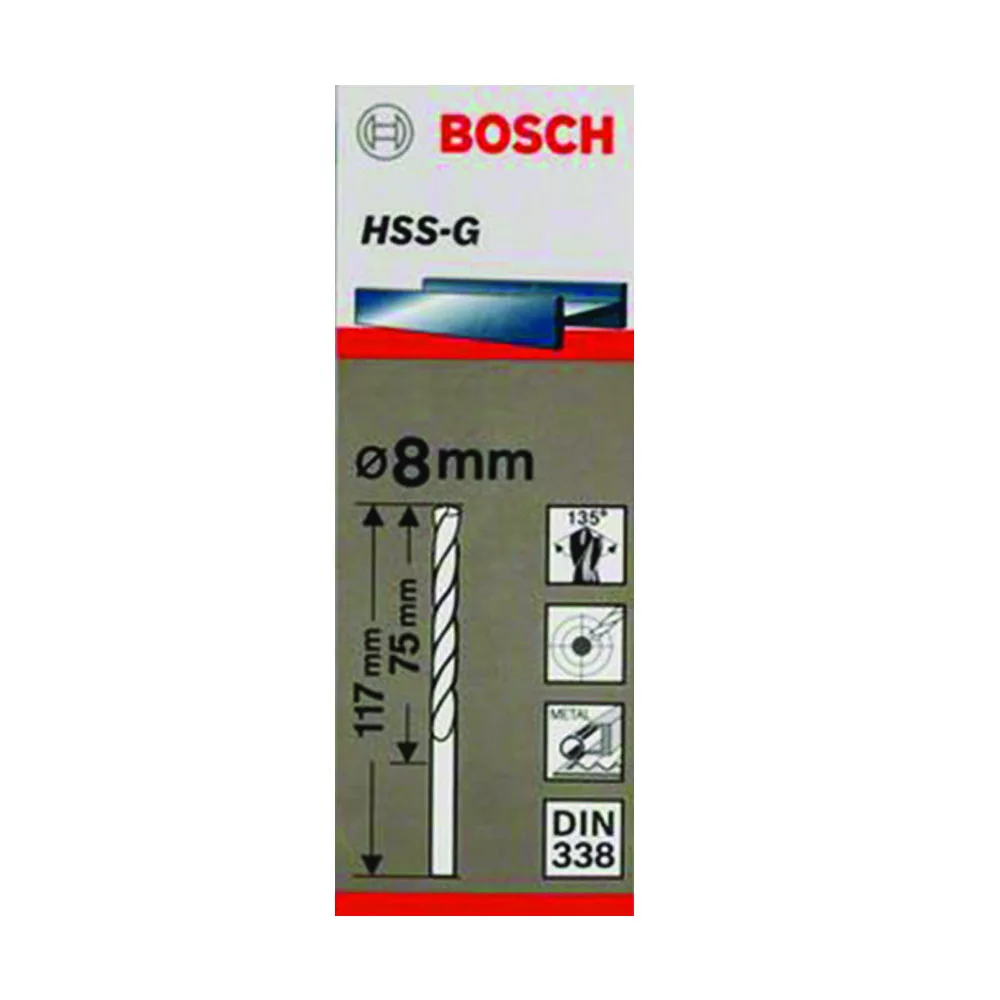 مته فلز بوش مدل HSS-G سایز 8 میلی متر