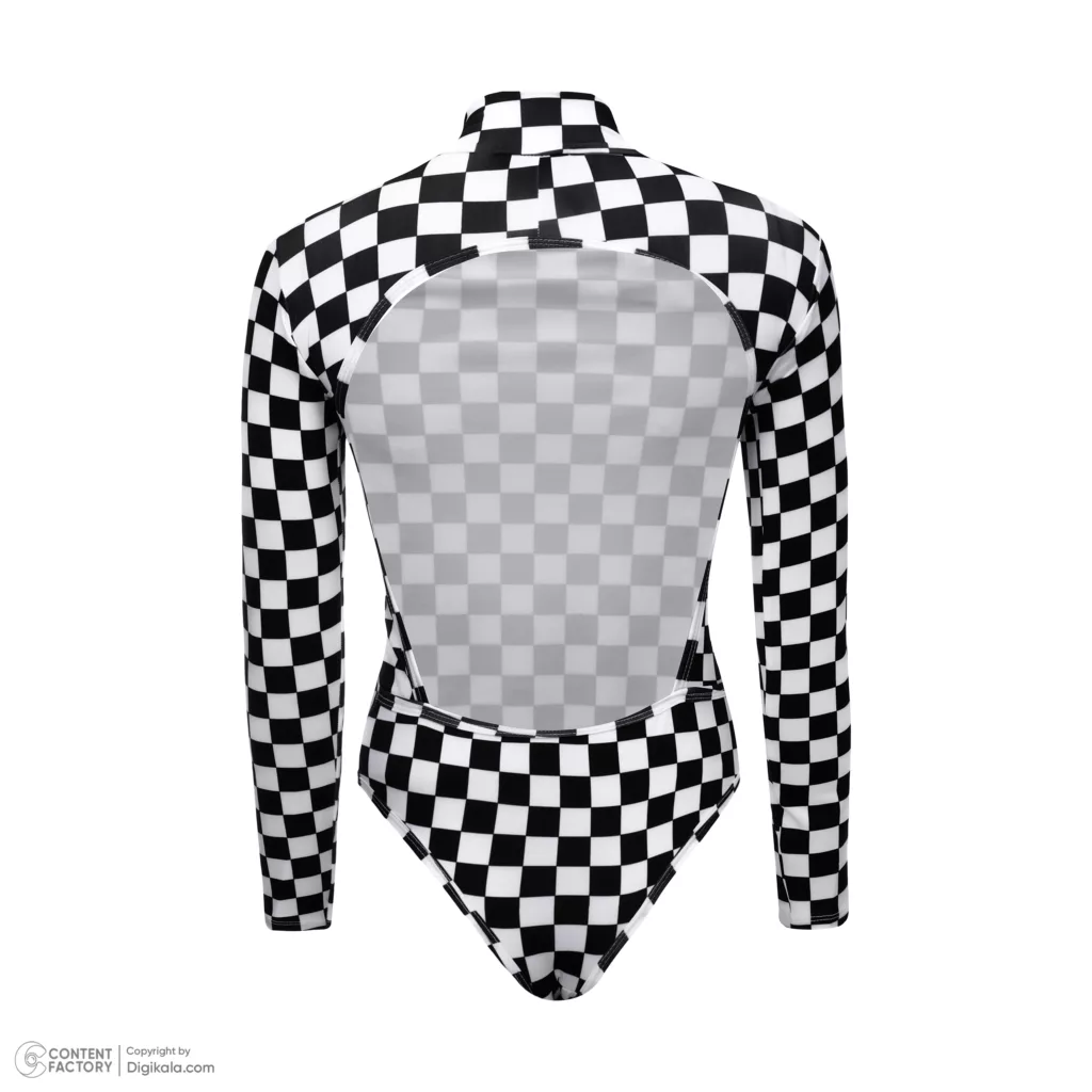 بادی آستین بلند زنانه پپا مدل checkered