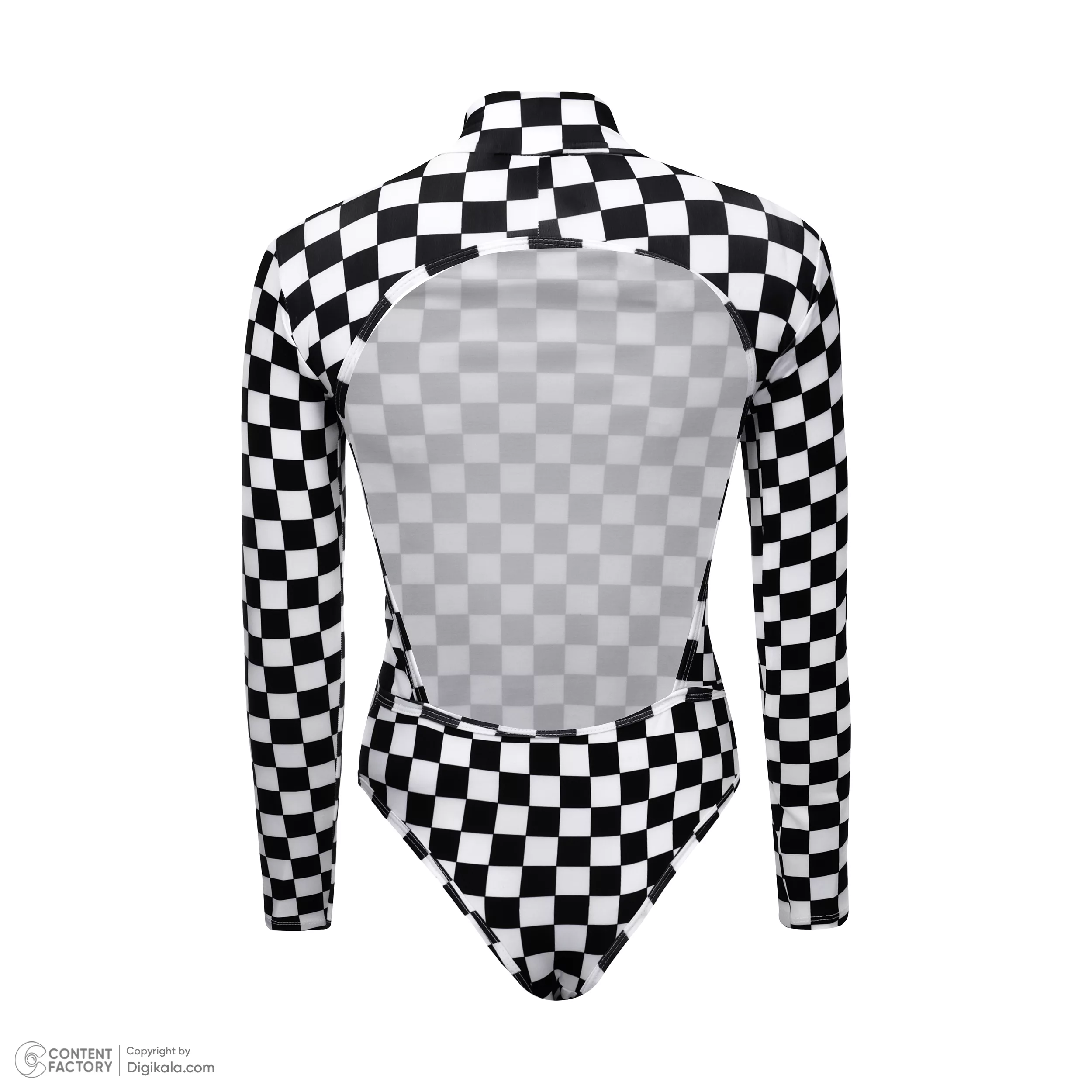 بادی آستین بلند زنانه پپا مدل checkered
