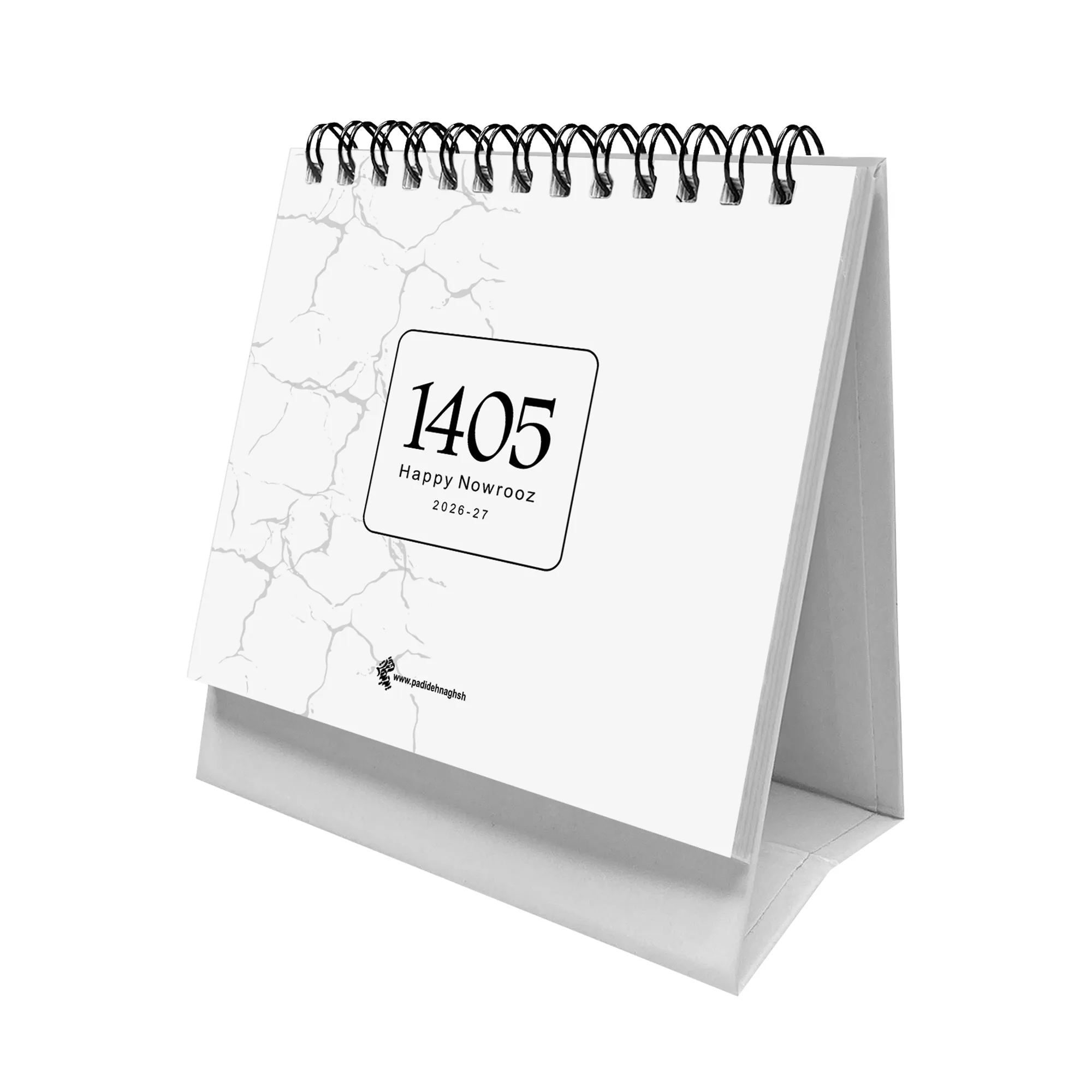 تقویم رومیزی سال 1405 پدیده نقش مدل مینی hard cover گلاسه  کد 452