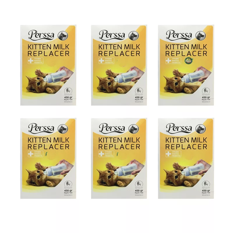 شیر خشک گربه پرسا مدل kitten milk وزن 450 گرم بسته 6 عددی