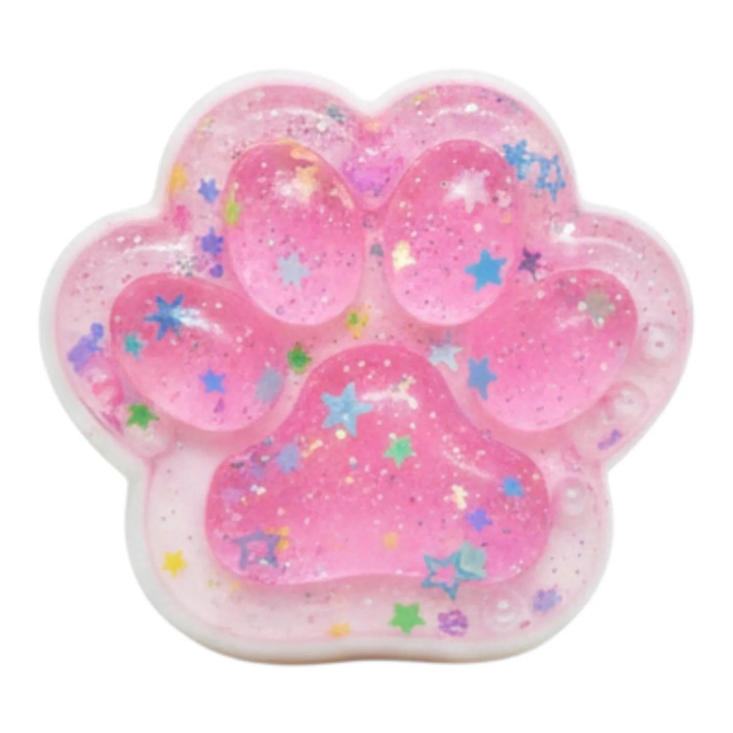 فیجت ضد استرس مدل اسکوییشی طرح پنجه گربه اکلیلی شفاف فیجت ضد استرس مدل اسکوییشی طرح پنجه گربه اکلیلی شفاف