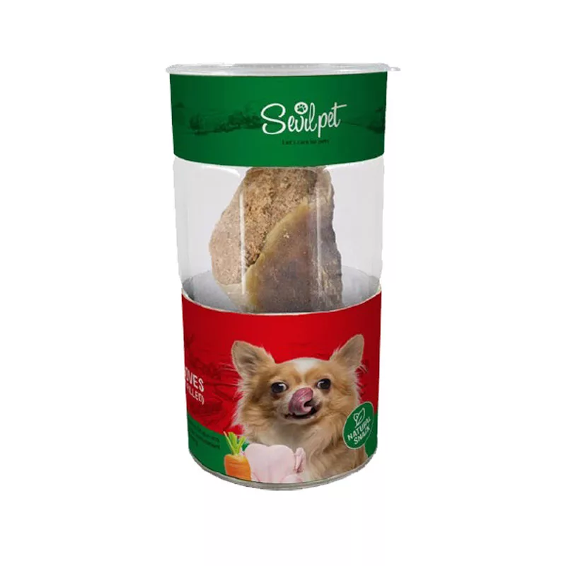 تشویقی سگ سویل پت مدل Cattle Hooves Chicken Carrot Filled وزن 150 گرم