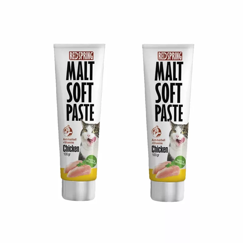 خمیر مالت گربه رداسپرینگ مدل Malt Soft Paste Chicken با طعم مرغ بسته 2 عددی