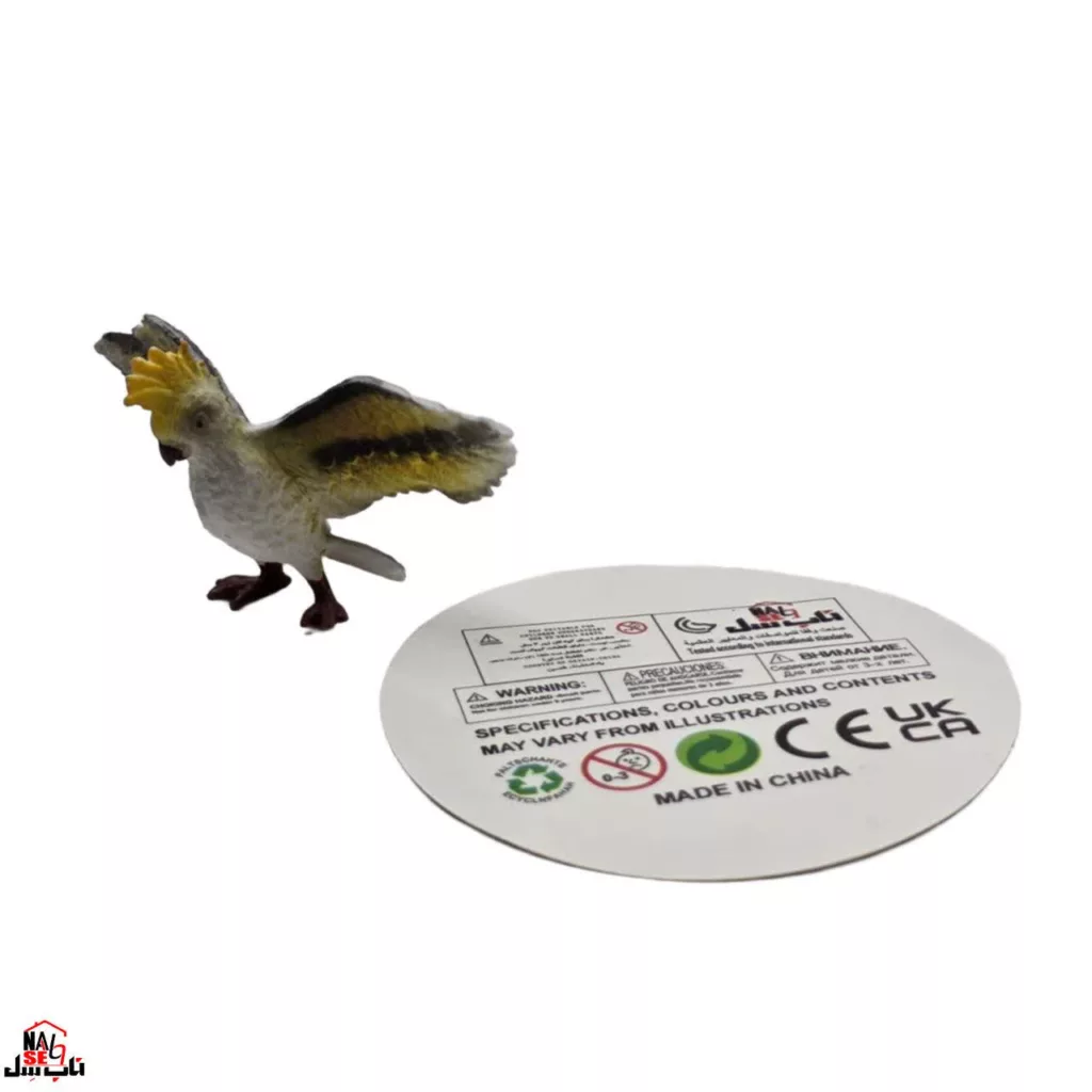 فیگور ناب سل مدل طوطی کاکادو کد COCKATOO NAAB011 ارتفاع 6 سانتی متر