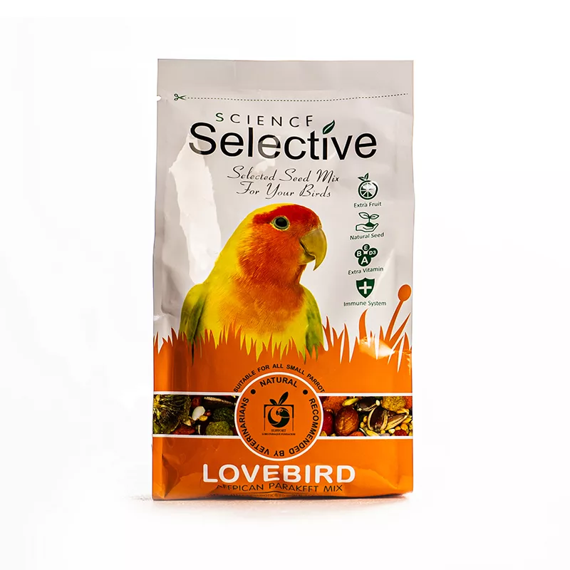 غذای طوطی برزیلی سلکتیو مدل LOVE BIRD وزن 1 کیلوگرم