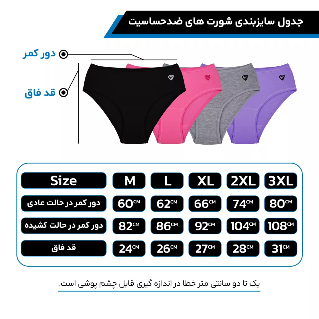 شورت زنانه تاپیک مدل ضدحساسیت بسته 2 عددی