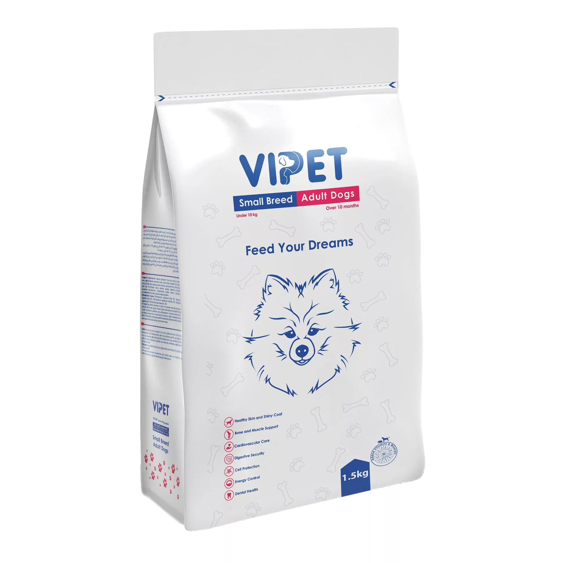 غذا خشک سگ بالغ وی پت مدل Small Breed با طعم مرغ و ماهی وزن 1.5 کیلوگرم غذا خشک سگ بالغ وی پت مدل Small Breed با طعم مرغ و ماهی وزن 1.5 کیلوگرم