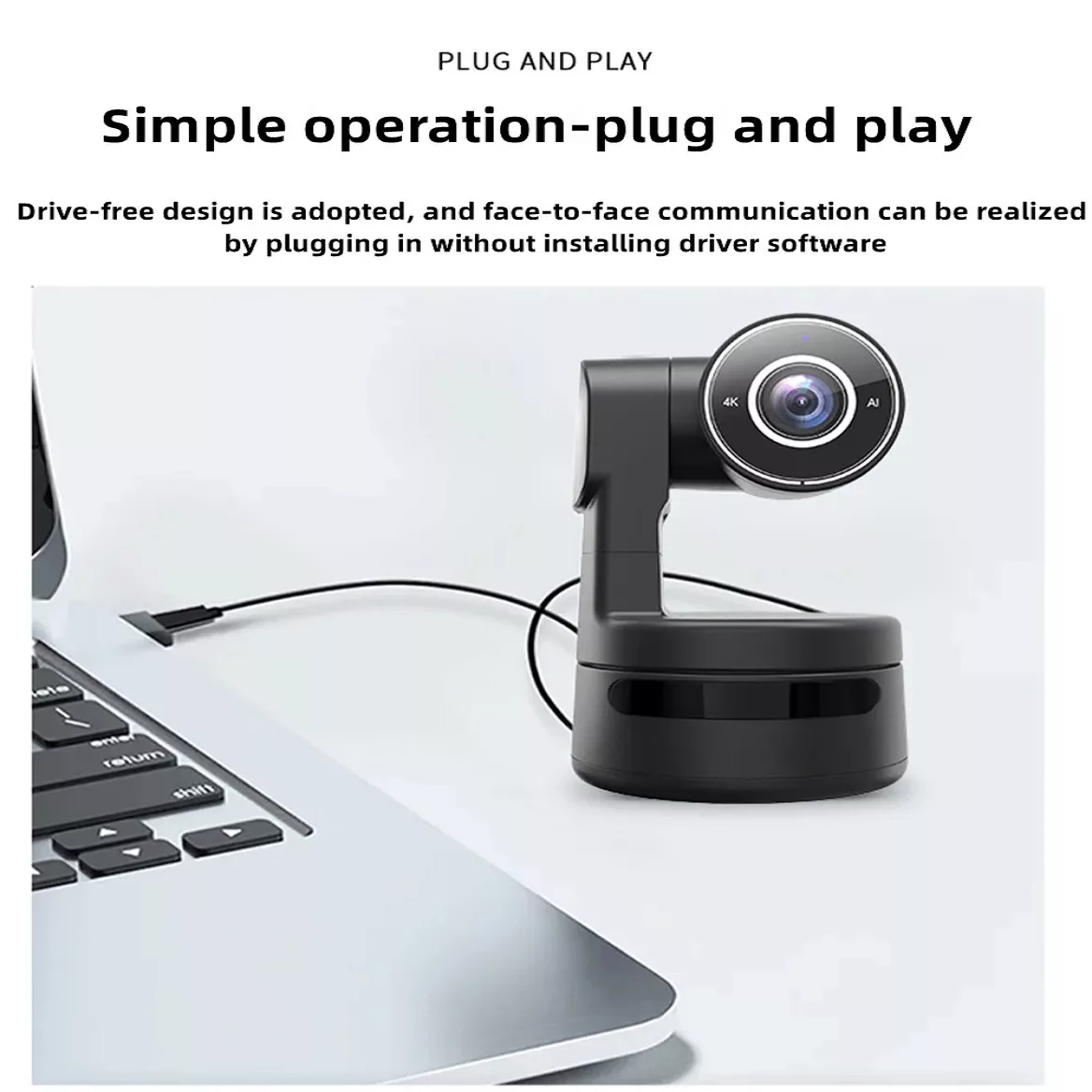 وب کم مدل 4K PTZ AI Function 4X Zoom Auto Tracking Focus