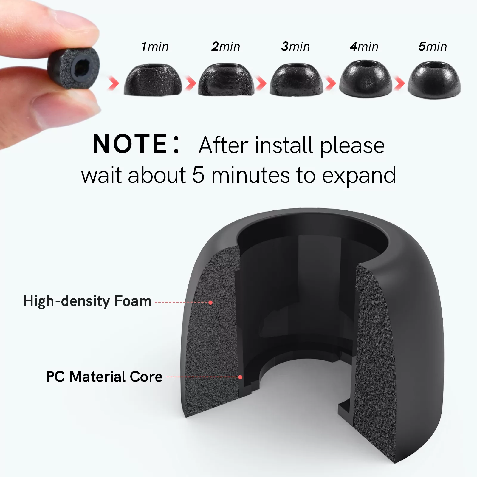 سری هندزفری آها استایل مدل wg36 مناسب برای هدفون Galaxy Buds pro بسته 6 عددی