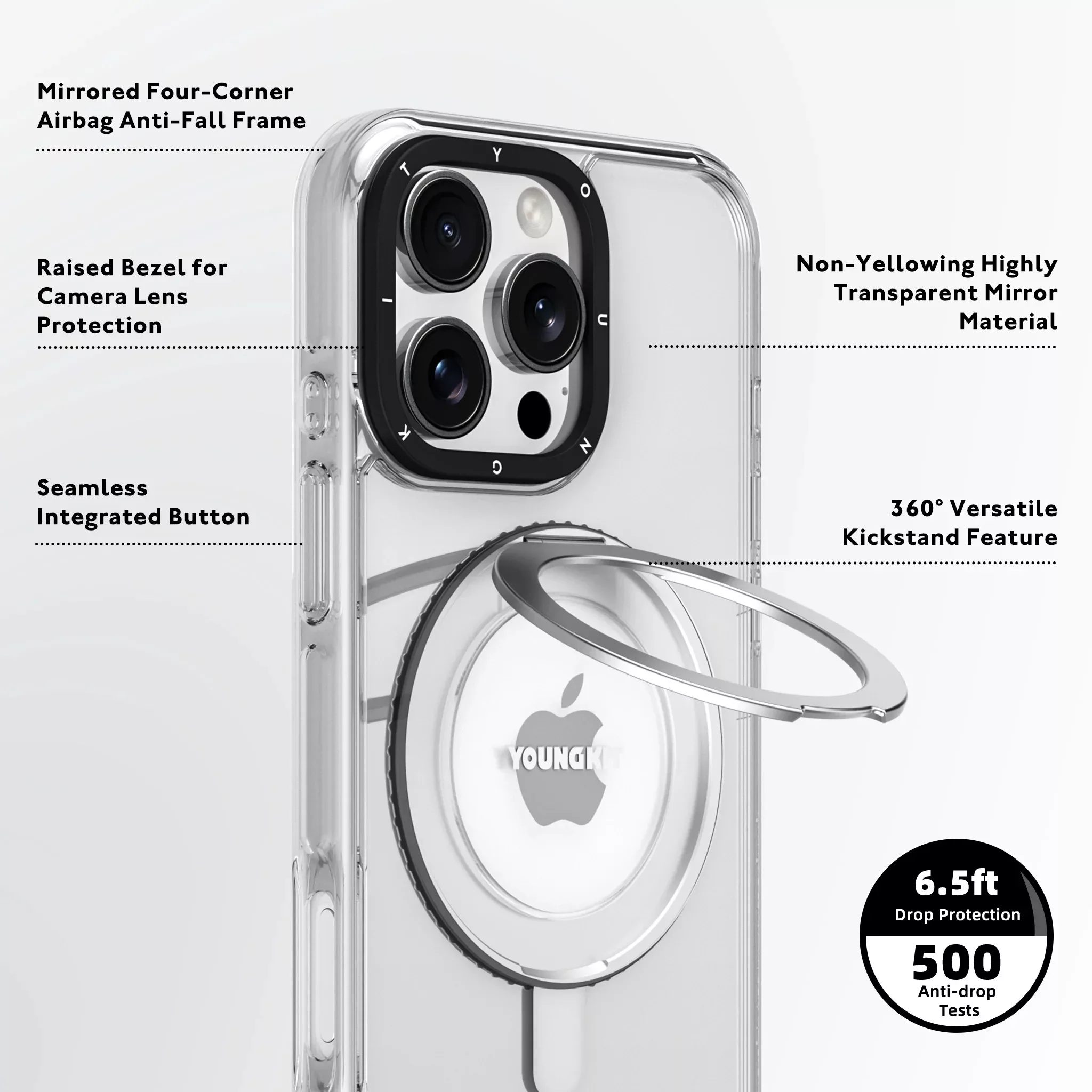 کاور یانگ کیت مدل Fulcrum series Rotating Bracket مناسب برای گوشی موبایل اپل iPhone 16 Pro Max