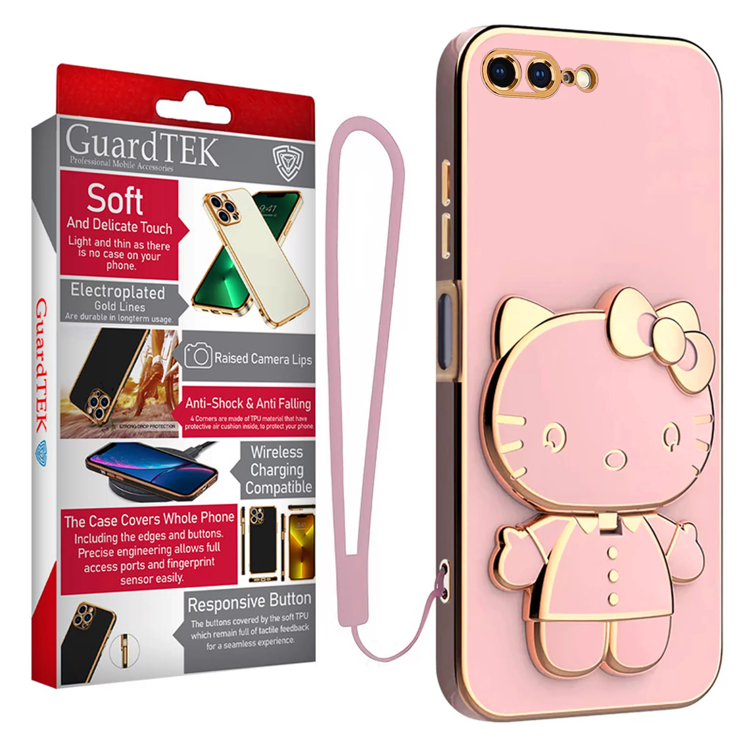 کاور گاردتک اساک مدل Kitty Strap مناسب برای گوشی موبایل اپل iPhone 7 Plus/ 8 Plus به همراه بند کاور گاردتک اساک مدل Kitty Strap مناسب برای گوشی موبایل اپل iPhone 7 Plus/ 8 Plus به همراه بند