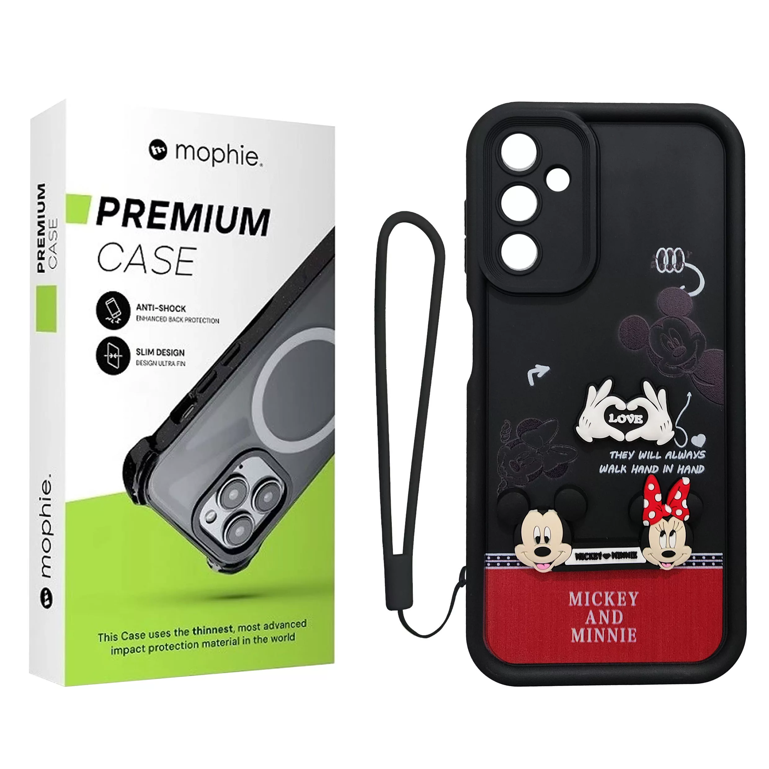 کاور موفی مدل Silicone Puffer Minni Mouse Strap مناسب برای گوشی موبایل سامسونگ Galaxy A54 به همراه بندآویز کاور موفی مدل Silicone Puffer Minni Mouse Strap مناسب برای گوشی موبایل سامسونگ Galaxy A54 به همراه بندآویز