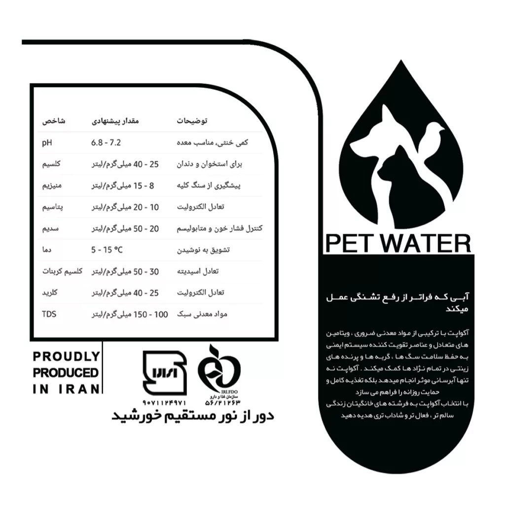 آب آشامیدنی سگ آکواپت مدل سیمون حجم 650 میلی لیتر بسته 3 عددی