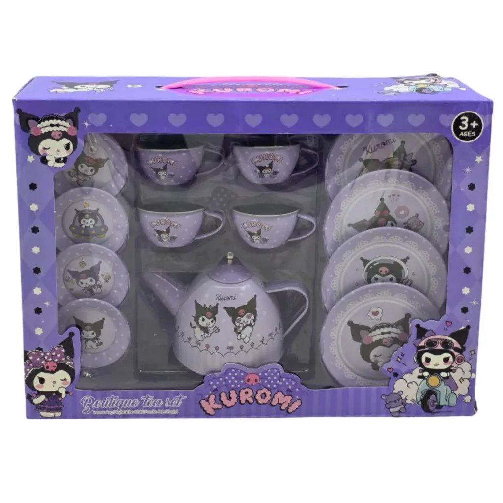 ست چایخوری فلزی ناب سل مدل BOUTIQUE TEA SET KUROMI مجموعه 15 عددی به همراه جاسوییچی